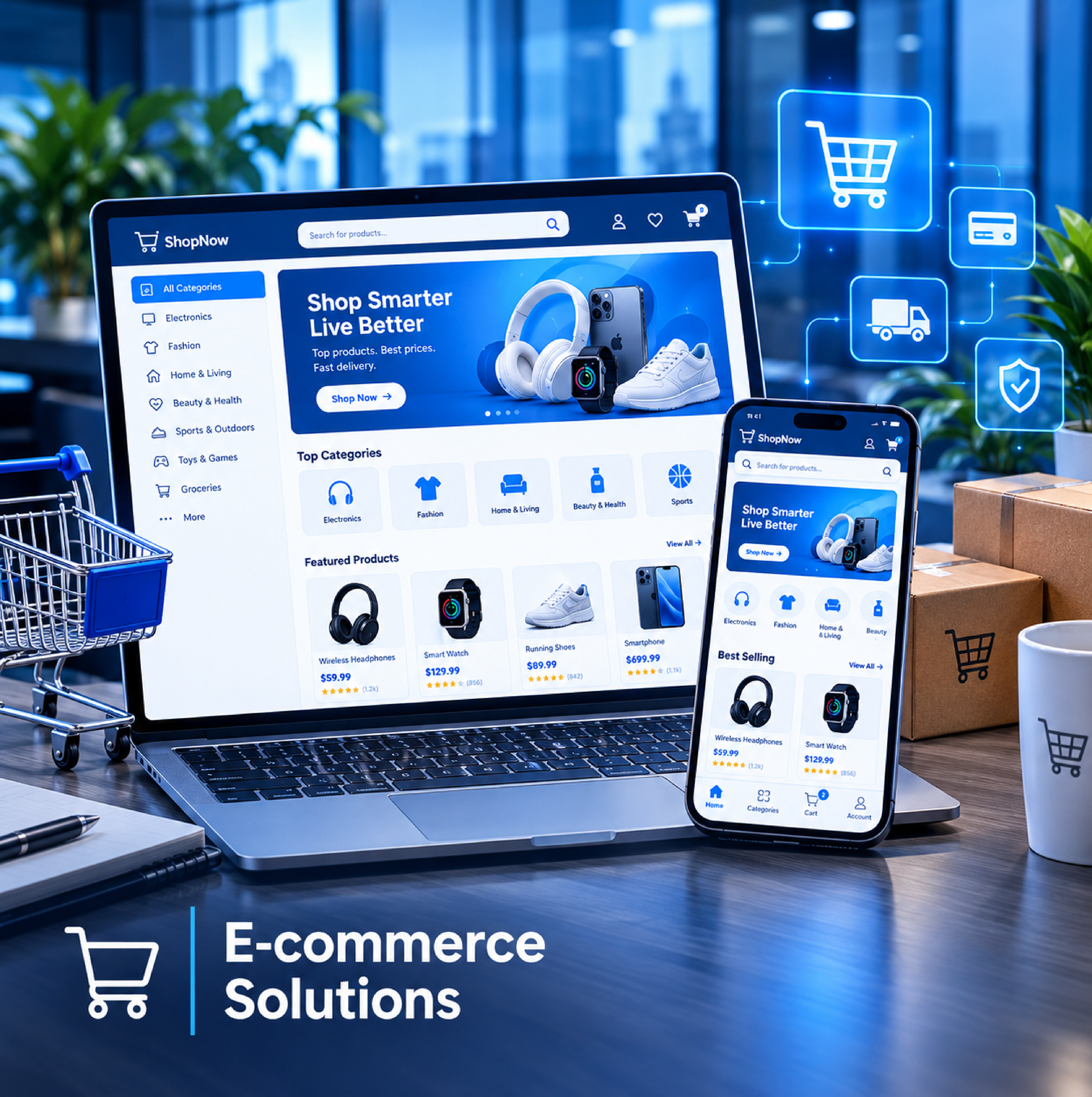 E-commerce solutions icon